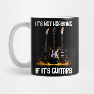 Guitarist's Silhouette: Sunset Sky It's Not Hoarding If It's Guitars Mug